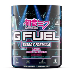 G Fuel Sweet Melodies Hatsune Miku Energy Drink Powder, Pre Workout Caffeine Mix for Gaming, Sugar Free Focus Amino, Vitamin + Antioxidants, 9.9oz (Rock Candy, 40 Servings)