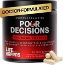 Life Happns Pour Decisions Liver Health Supplement with Milk Thistle, Vitamin B6, Electrolytes - Supports Hydration and Recovery, 60 Capsules