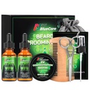 Beard Care Kit - Contains (1) each of Beard Oils (Sandalwood & Unscented), Biotin Beard Growth Balm, Comb and Scissors for Grooming and Trimming - Beard Care Daddy Gifts for Men Him Dad Husband