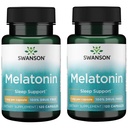 Swanson Melatonin - Herbal Supplement - Sleep and Relaxation - 120 Capsules, 1mg Each (2 Pack)