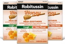 Robitussin Medi-Soothers Honey Lemon Throat Lozenges, Long-Lasting Cough + Sore Throat Pain Relief - 48 Count (3 x 16ct Packs)