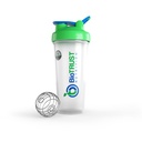 BioTrust BlenderBottle Classic Shaker Bottle, 28-Ounce with loop, Clear/Green