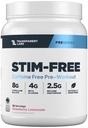 Transparent Labs Stim-Free Pre-Workout - Caffeine & Stim Free Pre Workout Powder for Men and Women with Beta Alanine Powder, Citrulline Malate, & elevATP - 30 Servings, Strawberry Lemonade