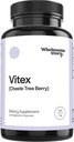 Wholesome Story Organic Vitex Chasteberry Supplement for Women | Hormone Balance, Fertility Support & Period Regulation | Vitex Berry Agnus Castus Extract | 120 Capsules | Chaste Tree Berry