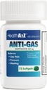 HealthA2Z® Gas Relief Simethicone | 125mg | Relieves from Stomach Discomfort and Gas | Anti Flatulence | Relieves Gas Fast and Bloating (72 Counts (Pack of 1))