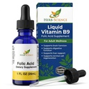 Liquid Vitamin B9 Folic Acid Drops, Alcohol-Free, 1 Oz