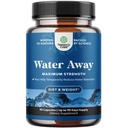 Water Away Herbal Diuretic Pills High Strength - Fluid Retention Supplement with Dandelion Leaf Extract & Green Tea for Bloating Relief for Women & Men - Capsules for Leg & Feet Swelling - 90 Count