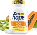 Dr's Hope Pyrroloquinoline Quinone Supplement 20 mg - Promotes Brain, Heart & Mental Performance - For Muscle Function, Energy Production & Longevity - Gluten Free - 30 Vegan Capsules - 1 Month Supply
