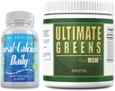 Daily Health - Coral Calcium Daily & Ultimate Daily Greens with MSM Powder (1 Month Supply)