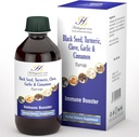 Elderberry Free Immune Support Syrup for Kids and Adults - Perfect Blend of Organic Black Seed, Turmeric, Clove, Cinnamon & Garlic - Toddler Immune Booster Without Organic Elderberry Syrup