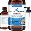 Wild Alaskan Salmon Oil for Horse, Itch Relief, Fish Oil Omega 3 EPA+DHA Fatty Acids, Skin & Coat Supplement for Horses, Support Joint Function, Immune & Heart Health