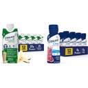 Ensure 100% Plant-Based Vegan Protein Nutrition Shakes with 20g Fava Bean and Pea Protein, Vanilla & Ensure Liquid Clear Nutrition Drink, 0g fat, 8g of protein, Blueberry Pomegranate, 10 Fl Oz