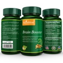 Natrition Brain Booster - Ginkgo Biloba, Turmeric, Cistanche Tubulosa, Fo-ti Extract Blend - Natural Antioxidant Support for Brain Function - Clarity, Focus and Memory Enhance - 90 Veggie Capsules