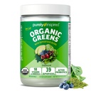 Purely Inspired Organic Greens Powder Superfood Smoothie Mix, Unflavored (30 Servings) - Super Greens with Probiotics, Spirulina & Chlorella for Gut & Digestive Health - Vegan