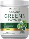 Carlyle Organic Greens Powder | 17.6 oz Supplement | Relieves Occasional Gas, discomfort & Bloating | with 20+ Superfoods, 18 Digestive Enzymes, and Prebiotics | Vegan, Non-GMO and Gluten Free