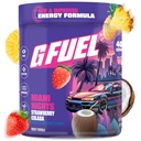 G Fuel Miami Nights 2.0 Energy Drink Powder, Pre Workout Caffeine Mix for Gaming, Sugar Free Focus Amino, Vitamin + Antioxidants, 8.7oz (Strawberry Pina Colada, 40 Servings)