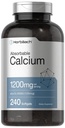 Horbäach Calcium 1200 mg with Vitamin D3 | 240 Softgels | 5000 IU Vitamin D3 | Absorbable Calcium Supplement for Women and Men | Non-GMO, Gluten Free