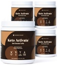 Keto Activate Dark Chocolate Truffle Exogenous Ketones Drink 4 Pack: Pure Keto Shake Powder with Chocolate Ketones | Jumpstart Ketosis & Boost Energy with Natural Ketones Supplements by Konscious Keto