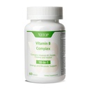 Vitamin B Complex, with Vitamins B1, B2, B3, B5, B6, B12, folic Acid, Choline, zinc, Calcium, inositol, for Brain and Heart Health, Immune Health, and Cellular Energy Support, 60 Tablets