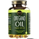 MAJU Oregano Capsules w/Black Seed Oil, 2-in-1 Softgel Oil of Oregano, Potent 90%+ Carvacrol, High Thymoquinone, 60 Count, 500mg per Serving, Wild Oregano and Black Seeds