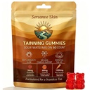 Skin Tanning Gummies for Women & Men | Sunless Tanning Supplement with Astaxanthin, Beta Carotene & Lycopene | Daily Skin Hydration & Natural Radiance for Indoor/Outdoor | Vegan, Sugar Free, 60 Count