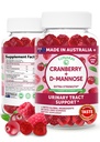 Lunakai Cranberry Gummies for Women 1500mg (50:1 Extract) with D-Mannose 200mg - Daily Cranberry Supplement for Urinary Tract Health & Bladder Support, Non-GMO – Made in Australia – 60ct