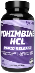 EAS Yohimbine HCL | Improved Weight Loss & Athletic Performance | Rapid Release Technology | Gluten Free, Non GMO, Vegetarian Friendly | 90 Capsules