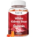 White Kidney Bean Extract 1000mg Supplement – Antioxidant Support & Daily Energy, Plant-Based Fiber from Kidney Beans, Vegan, Non-GMO, Gluten-Free, No Artificial Flavors, 60 Gummies for Men & Women