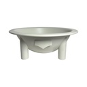 Kavafied Tanoa - Traditional Kava Bowl, 1.5 Gallons, Food Safe PP, 15"x15"x5.5" (Ewa Beach White)