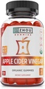 Zhou Apple Cider Vinegar Gummies - ACV Gummies for Women and Men with Elderberry, Delicious Taste with Raw Cane Sugar, USDA Organic - 60 Vegan Gummies