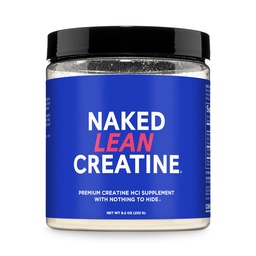 NAKED Lean Creatine HCl Powder, 100 Servings - Con-Cret Creatine Hydrochloride with Organic Prickly Pear Extract, Electrolytes - Muscle Growth, Strength & Cognitive Support - Unflavored