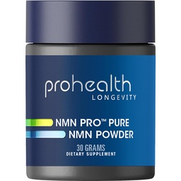 ProHealth NMN Pro Powder (30 Grams) Clinically Studied Uthever® NMN. NAD+ Precursor for Cellular Energy, Mitochondrial Support & Healthy Aging. USA Manufactured, Triple Lab-Tested