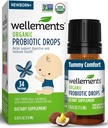 Wellements Organic Baby Probiotic Drops (0.25 Fl Oz) - Digestive & Immune Support for Infants - Toddler Probiotic Helps with Newborn+ Gut Health, Gas, Constipation & Colic Support - Preservative Free