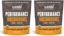 Laird Superfood Organic Performance Mushroom Blend with Chaga, Cordyceps, Lion's Mane and Maitake for Energy and Cognition, 3.17 oz. Bag, Pack of 2