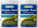 Best Naturals 2 Pack Konjac Glucomannan Root 1 Pound - 2000 mg per Serving - (Total 2 Pound)