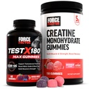 Force Factor Performance Bundle: Test X180 Max T-Booster (60 Mixed Berry Gummies) & Creatine Monohydrate 5g (150 Watermelon Gummies)