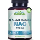 NAC Supplement 600 mg, N-Acetyl Cysteine Capsules, Pure N-Acetylcysteine, No Filler
