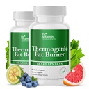 Thermogenic Fat Burner for Women and Men - Appetite Suppressant for Weight Loss - Includes Green Tea Extracts for Bloat Relief - Metabolism Booster - Pack of 2