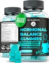 PMS Gummies Hormonal Balance Supplements for Women - Probiotic PMS Vitamins Menstrual Cramp Relief, Hot Flashes Menopause Support - PMS Relief with Dong Quai, Chasteberry, Black Cohosh & Ashwagandha