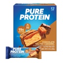 Pure Protein Chocolate Salted Caramel Protein Bars – 20g Protein, 3g Sugar, 190 Calories (12 count) Low Sugar* High Protein Snack - Gluten Free - Perfect for a Healthy Snack