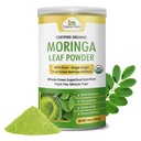 Organic Veda Moringa Powder - Premium Harvest Real Green Native Moringa Oleifera, Vitamins & Antioxidant Rich Leaves - USDA Organic, Gentle Dried Drumstick Leaf Powder (16 oz (Pack of 1))
