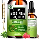 Organic Moringa Liquid Drops for Energy,Metabolism Immune Support,Moringa Leaf Extract 6X Absorption Than Powder Capsule Gummies,Green Superfood Supplement for Women Men