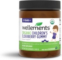 Wellements Organic Children's Elderberry Gummy | Daily Kids Immune Support Gummies*, Made with Vitamin C and Zinc, USDA Certified Organic, No Artificial Colors | 2 Years +, 60 Count