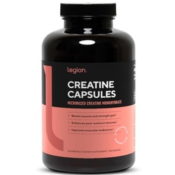 Legion Micronized Creatine Monohydrate Powder 5g, Capsule, 30 Servings
