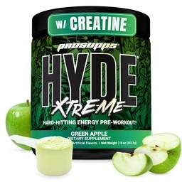 ProSupps Mr. Hyde Xtreme Pre Workout Powder with Creatine, Beta Alanine & Caffeine - Extreme Energy, Pumps, Focus & Performance - Fitness & Gym Supplements for Men & Women (Green Apple, 30 Servings)