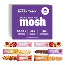MOSH Variety Pack Keto Protein Bars, High Fiber, Low Carb, Gluten Free, High Protein, Brain Healthy Snack with Ashwagandha, Lion's Mane, 15 Count
