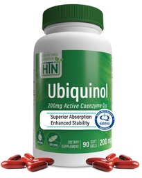 Health Thru Nutrition Ubiquinol 200mg 90 Softgels as Kaneka QH Reduced CoQ-10 | Stabilized - 3rd Party Tested | Enhanced Bioavailability | Cardiovascular & Mitochondria Function Support | Non-GMO