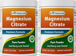 Best Naturals Magnesium Citrate Powder 1 Pound (1 LB (Pack of 2))