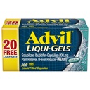 Advil Liqui-Gels Pain Reliever and Fever Reducer, Pain Medicine for Adults with Ibuprofen 200mg for Headache, Backache, Menstrual Pain and Joint Pain Relief - 180 Liquid Filled Capsules