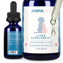 PranaPets Liver Supplement for Pets Naturally Aids in Healthy Liver Function for Dogs & Cats | Herbal Formula Helps Relieve Abdominal Pain, Indigestion & Inflammation of Liver & Gallbladder